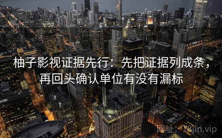 柚子影视证据先行：先把证据列成条，再回头确认单位有没有漏标